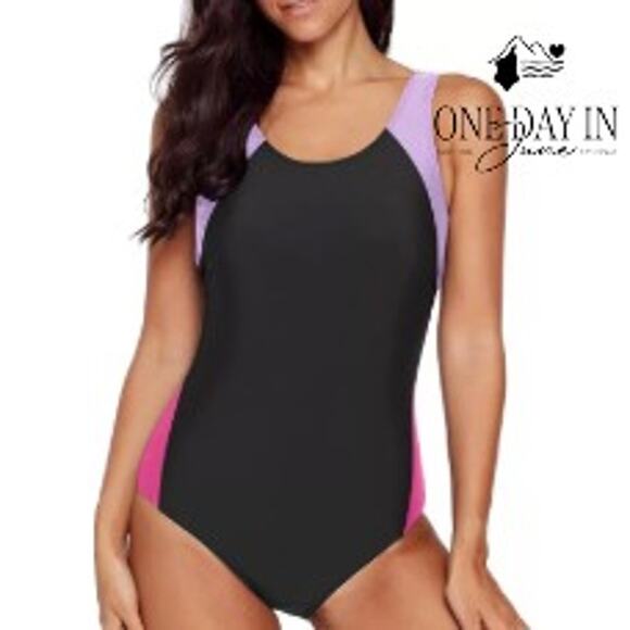 Aleumdr Criss Cross Back One Piece Swimsuit Size L - Picture 1 of 5